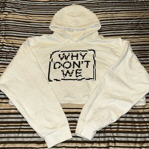 WOMENS WHY DON’T WE CROPPED HOODIE